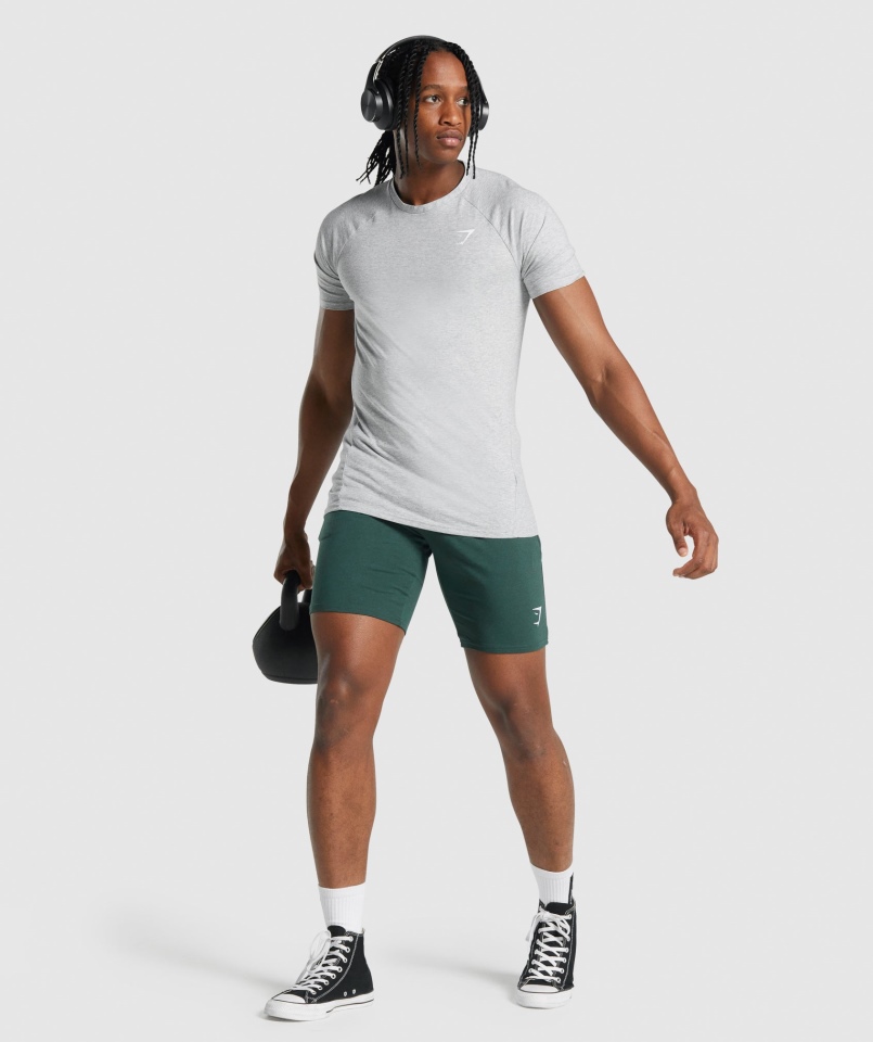 T-shirt Gymshark Krytyczny 2.0 Jasnoszary Melanż
