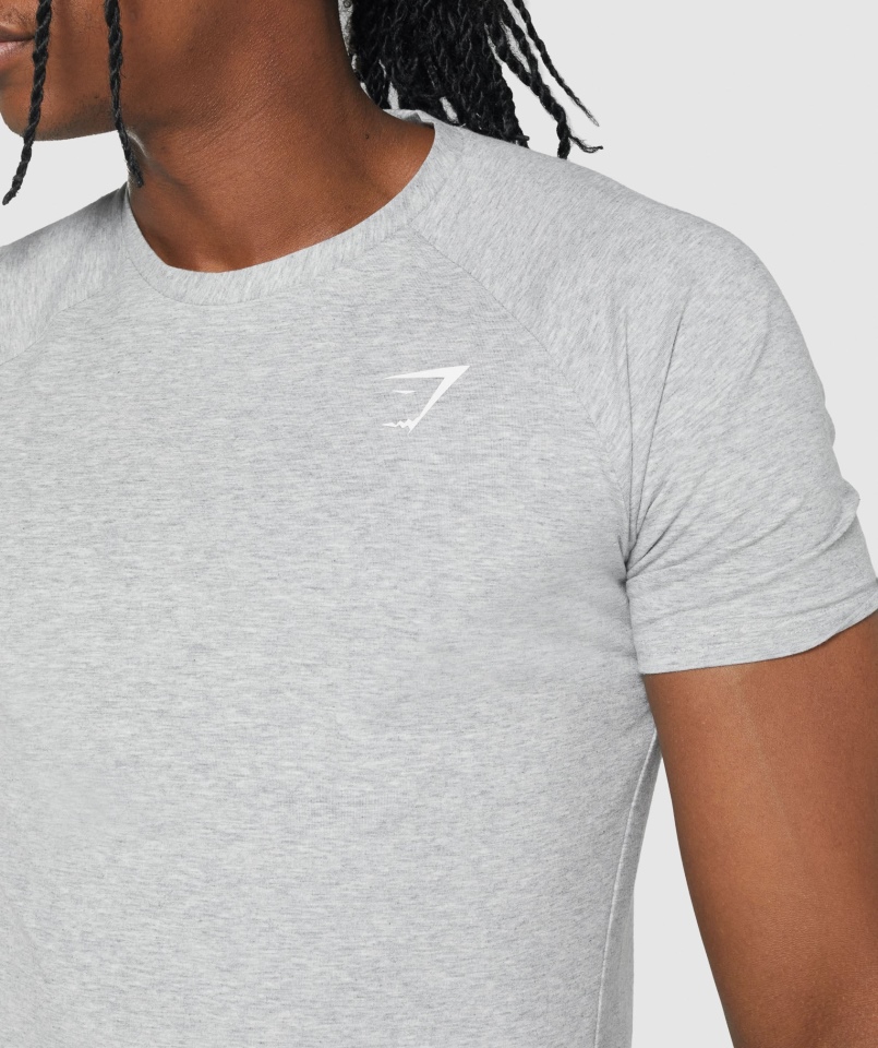 T-shirt Gymshark Krytyczny 2.0 Jasnoszary Melanż