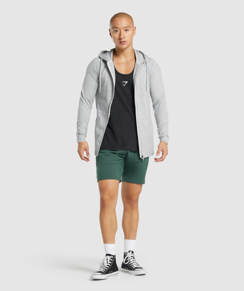 Bluza Z Kapturem Gymshark Z Zamkiem Błyskawicznym Krytycznym 2.0 Jasnoszara Melanż