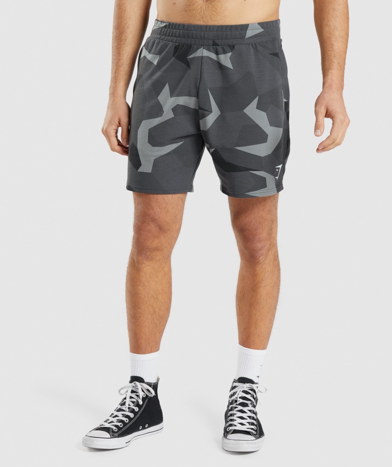 Gymshark Krytyczne 7" Spodenki Czarny Nadruk