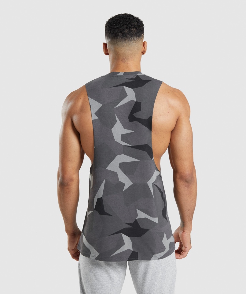 Gymshark Kryty Czarny Nadruk Na Ramieniu