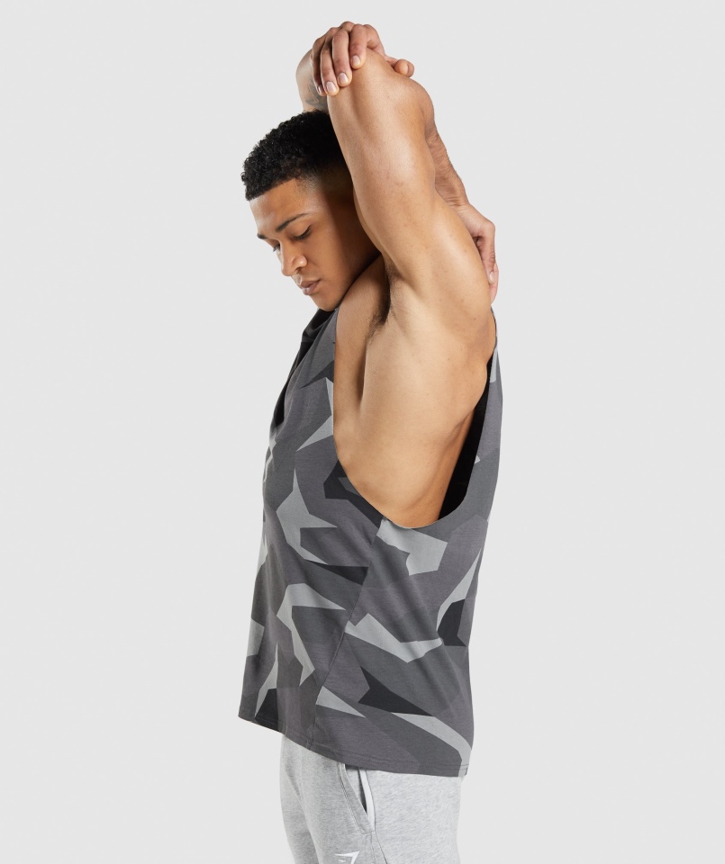 Gymshark Kryty Czarny Nadruk Na Ramieniu