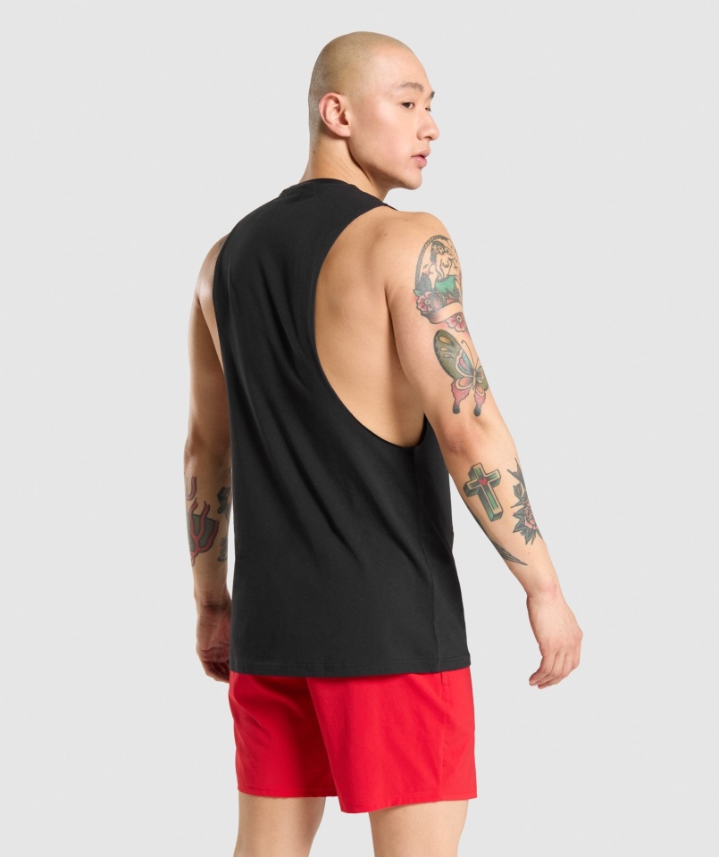Gymshark Krytyczny Zbiornik Na Ramię, Czarny