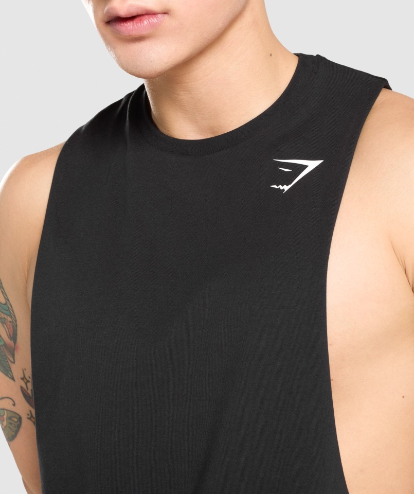 Gymshark Krytyczny Zbiornik Na Ramię, Czarny
