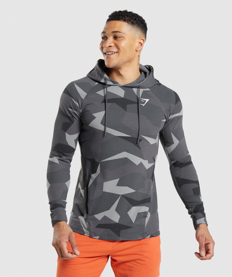 Gymshark Krytyczna Bluza Z Kapturem Czarny Nadruk