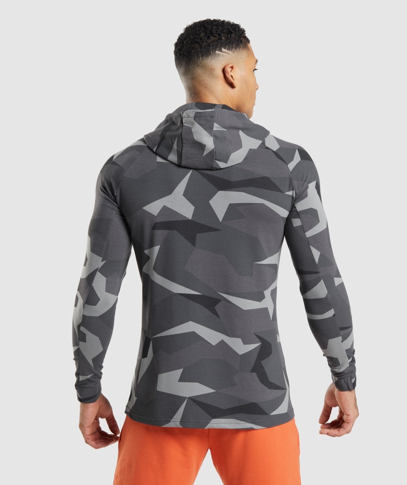 Gymshark Krytyczna Bluza Z Kapturem Czarny Nadruk