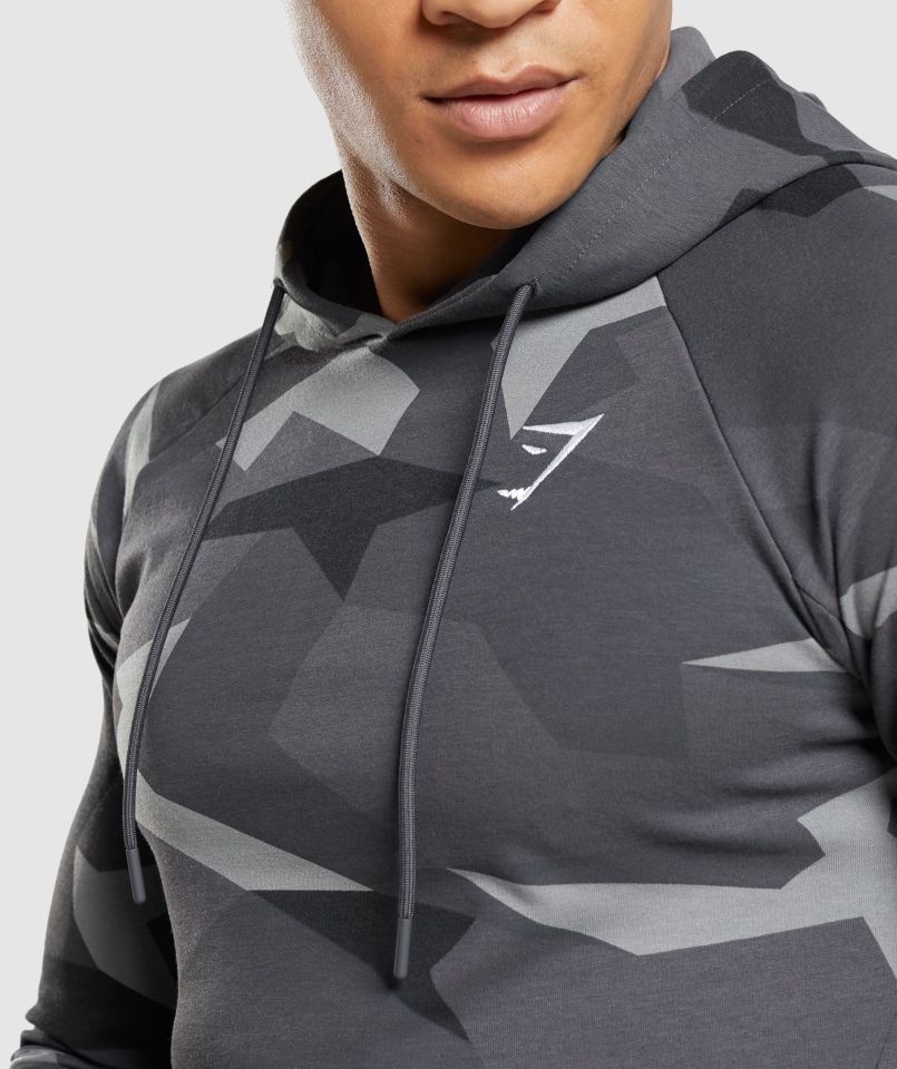 Gymshark Krytyczna Bluza Z Kapturem Czarny Nadruk