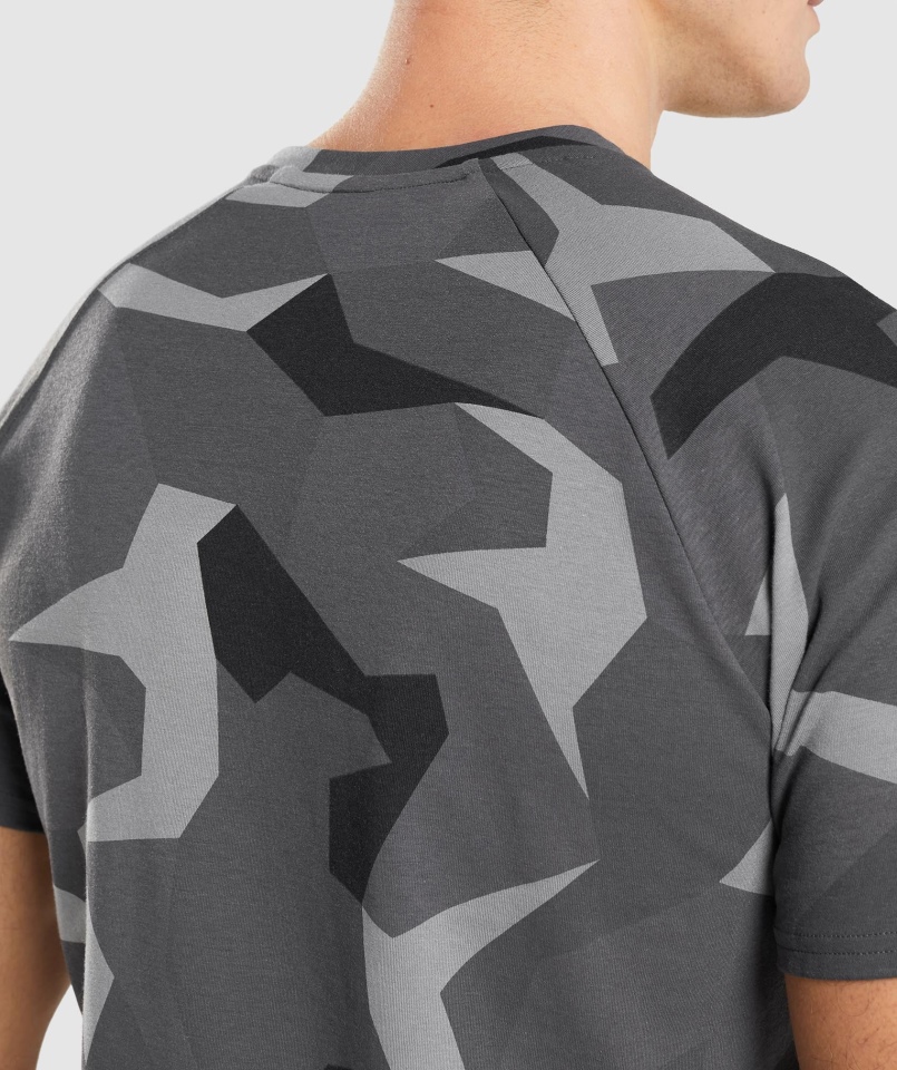 Gymshark Kryty T-shirt Czarny Nadruk