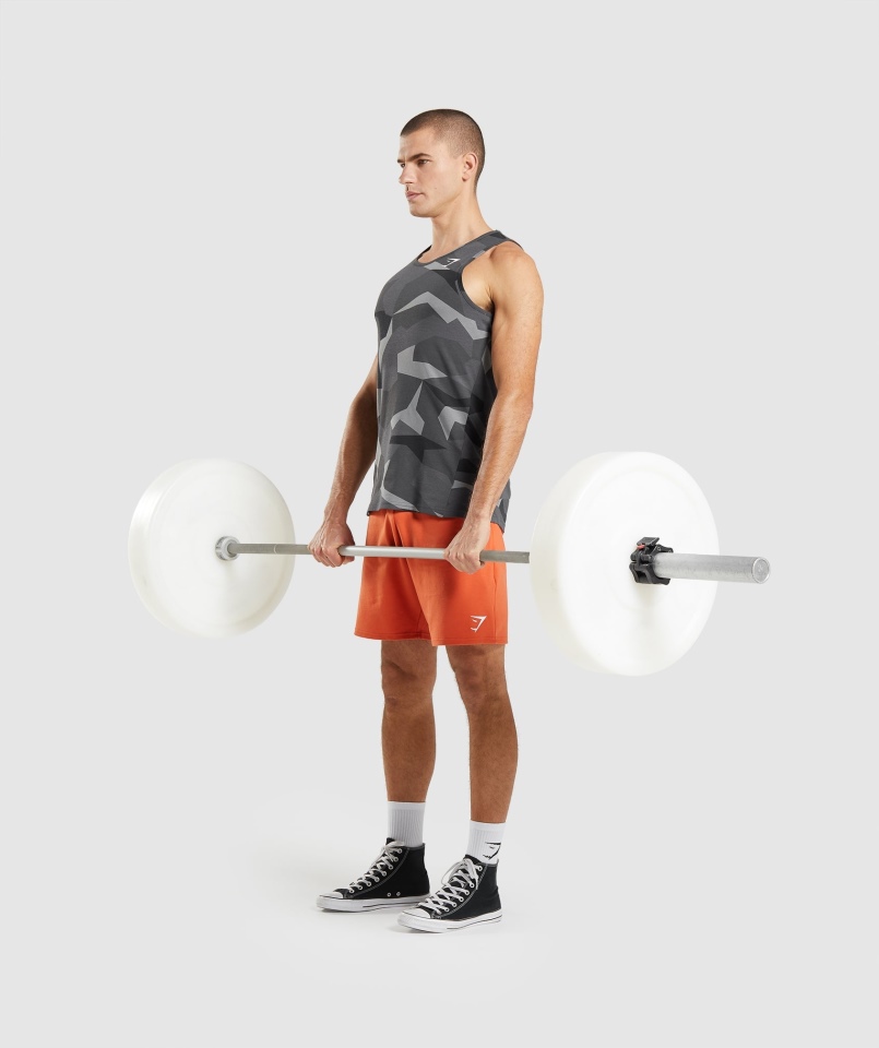 Gymshark Kryty Czarny Nadruk Na Zbiorniku