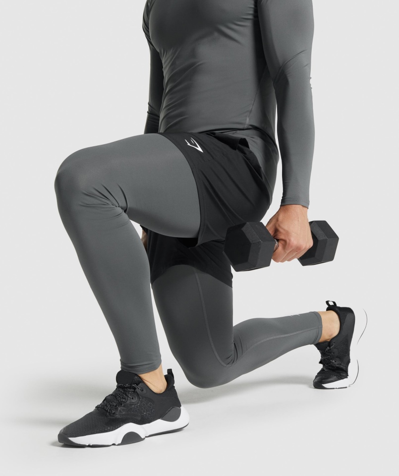 Gymshark Element Baselayer Legginsy Grafitowe