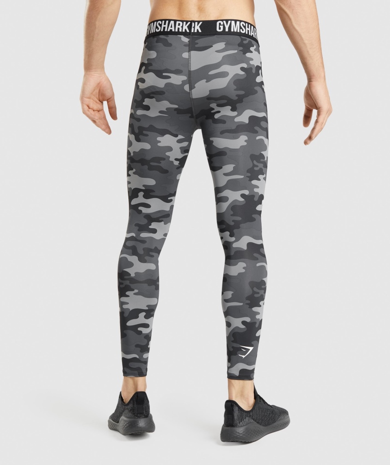 Legginsy Termoaktywne Gymshark Z Szarym Nadrukiem