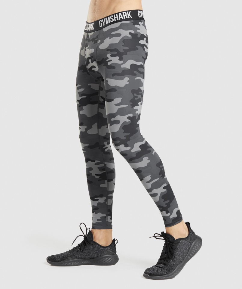 Legginsy Termoaktywne Gymshark Z Szarym Nadrukiem