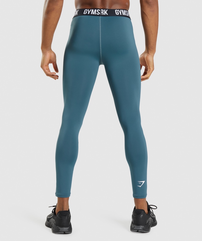 Gymshark Element Termoaktywne Legginsy Toskańskie Turkusowe