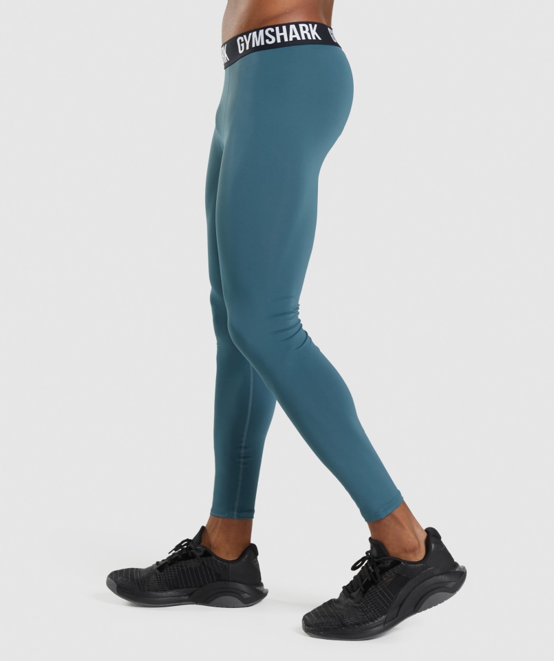 Gymshark Element Termoaktywne Legginsy Toskańskie Turkusowe