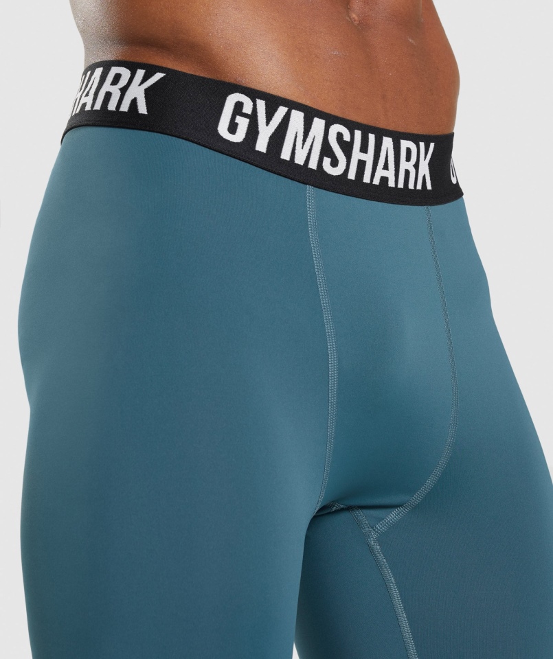 Gymshark Element Termoaktywne Legginsy Toskańskie Turkusowe