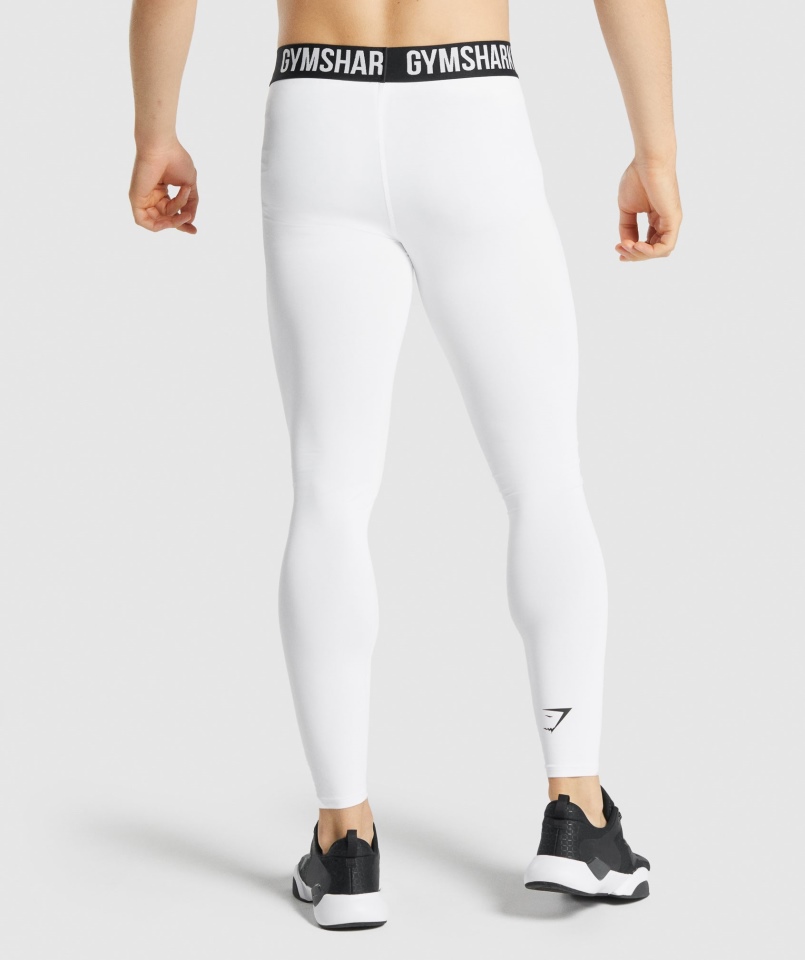 Legginsy Termoaktywne Z Elementem Gymshark Białe