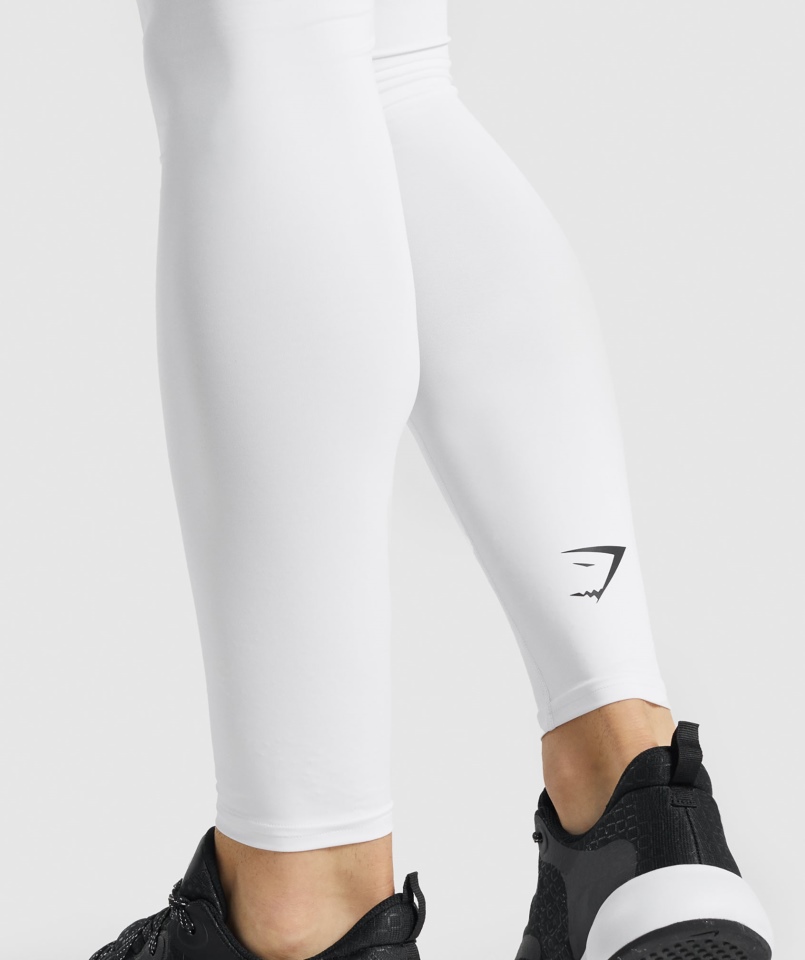 Legginsy Termoaktywne Z Elementem Gymshark Białe