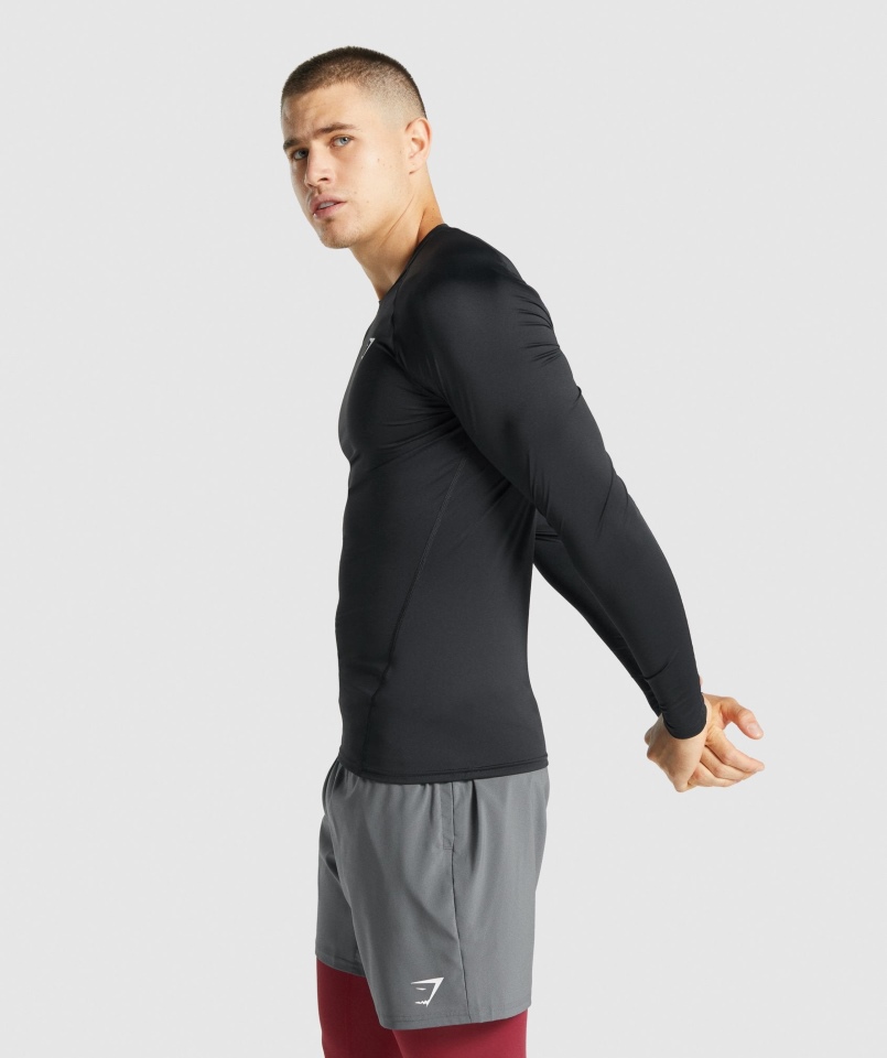 Gymshark Element Termoaktywna Koszulka Z Długim Rękawem Czarna