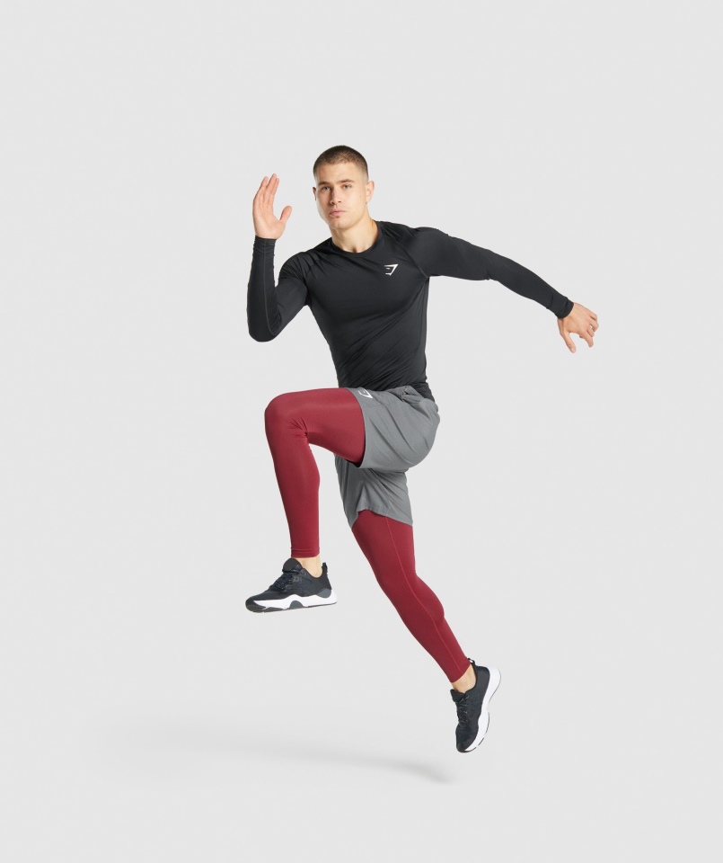 Gymshark Element Termoaktywna Koszulka Z Długim Rękawem Czarna