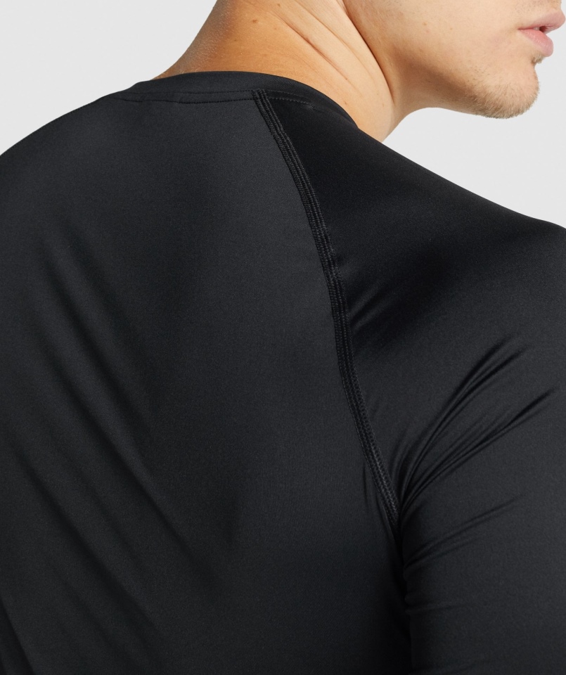 Gymshark Element Termoaktywna Koszulka Z Długim Rękawem Czarna