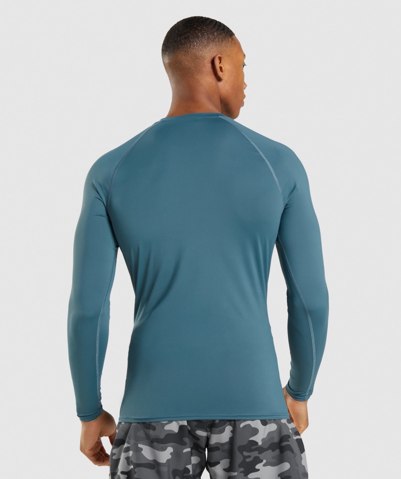 Gymshark Element Koszulka Termoaktywna Z Długim Rękawem Turkusowy Toskański