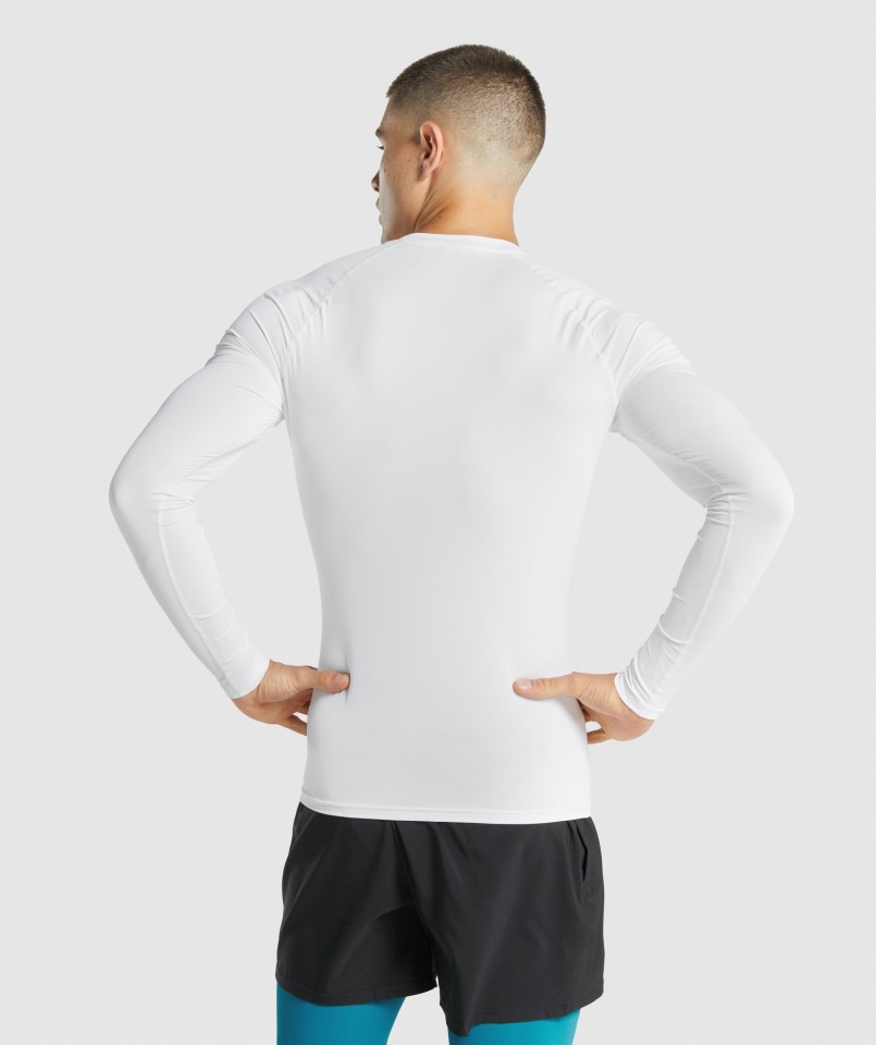 Koszulka Z Długim Rękawem Z Elementem Gymshark Biała