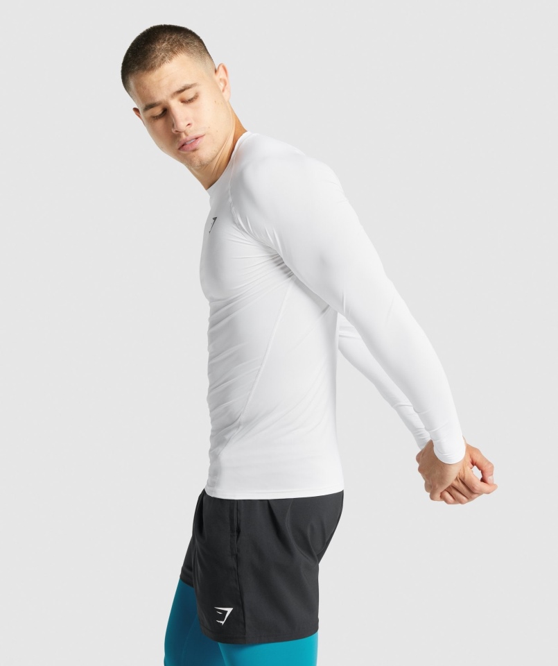 Koszulka Z Długim Rękawem Z Elementem Gymshark Biała