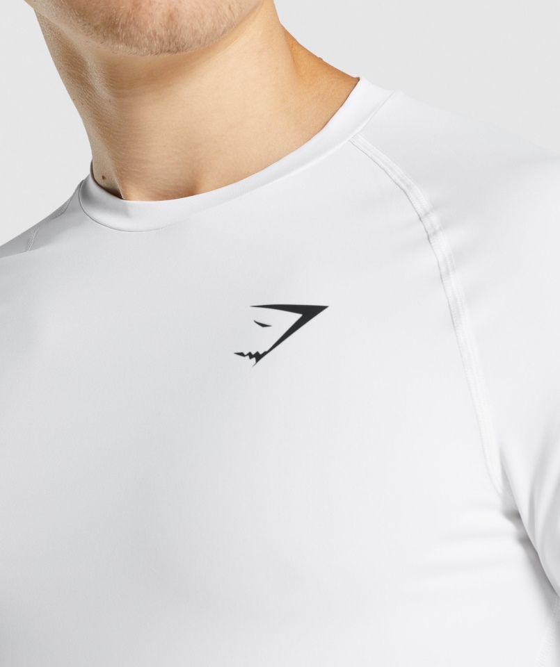 Koszulka Z Długim Rękawem Z Elementem Gymshark Biała