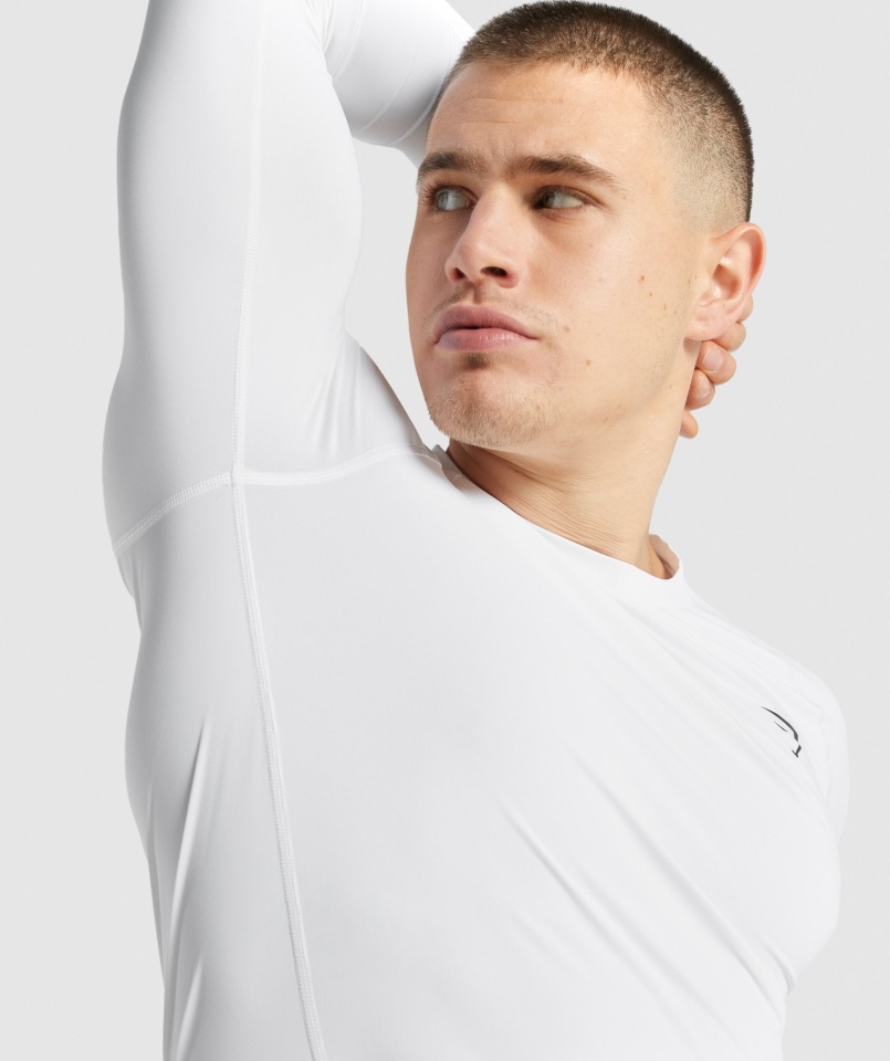 Koszulka Z Długim Rękawem Z Elementem Gymshark Biała