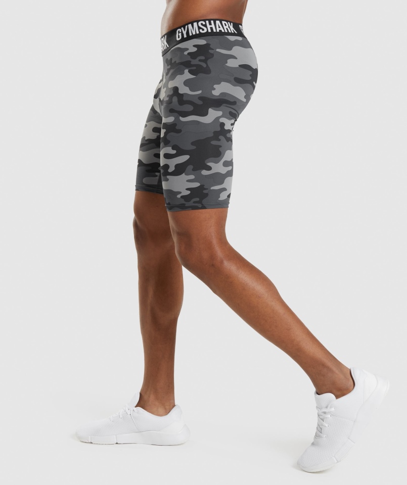 Spodenki Termoaktywne Z Elementem Gymshark, Szary Nadruk