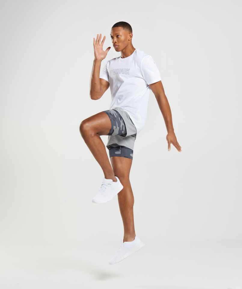 Spodenki Termoaktywne Z Elementem Gymshark, Szary Nadruk