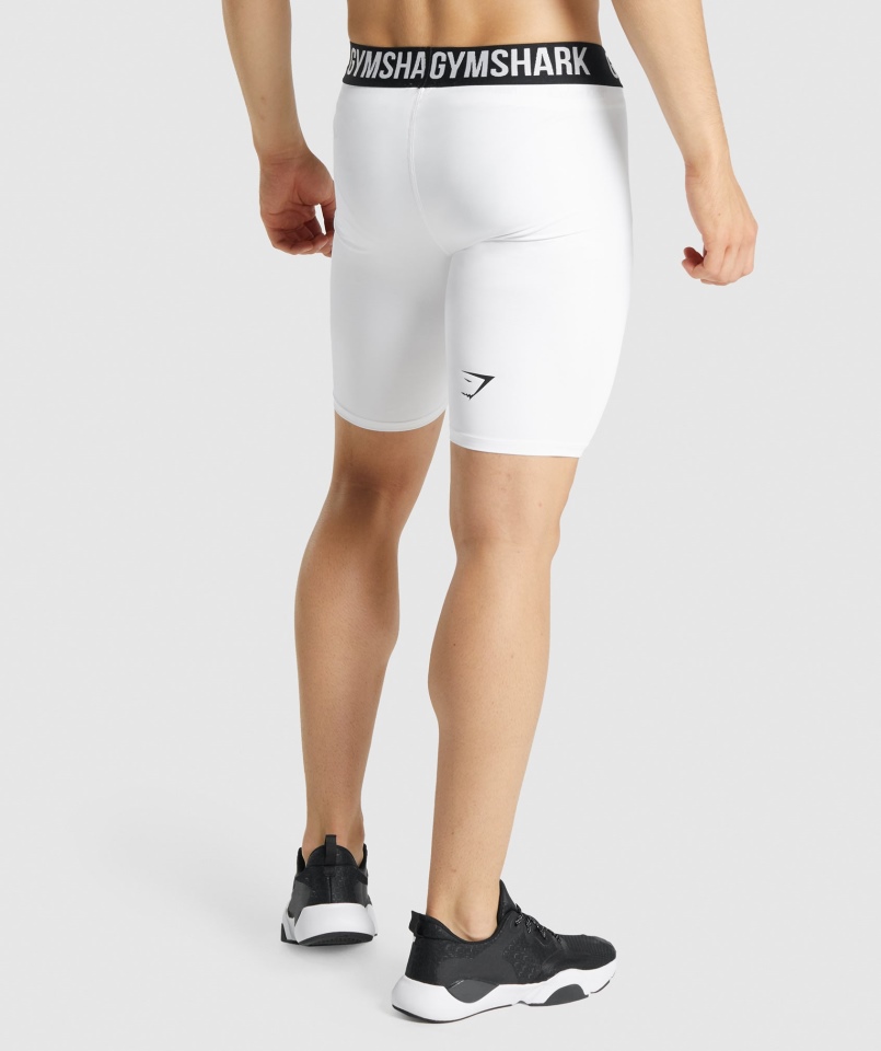 Spodenki Termoaktywne Z Elementem Gymshark Białe
