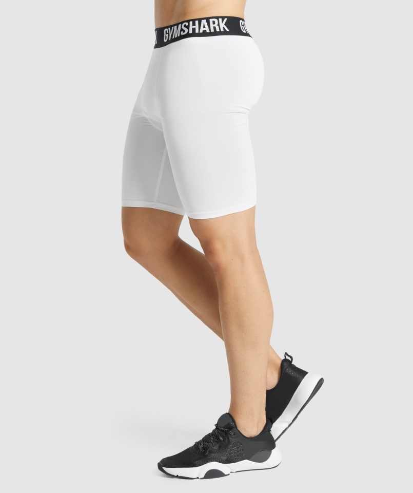 Spodenki Termoaktywne Z Elementem Gymshark Białe