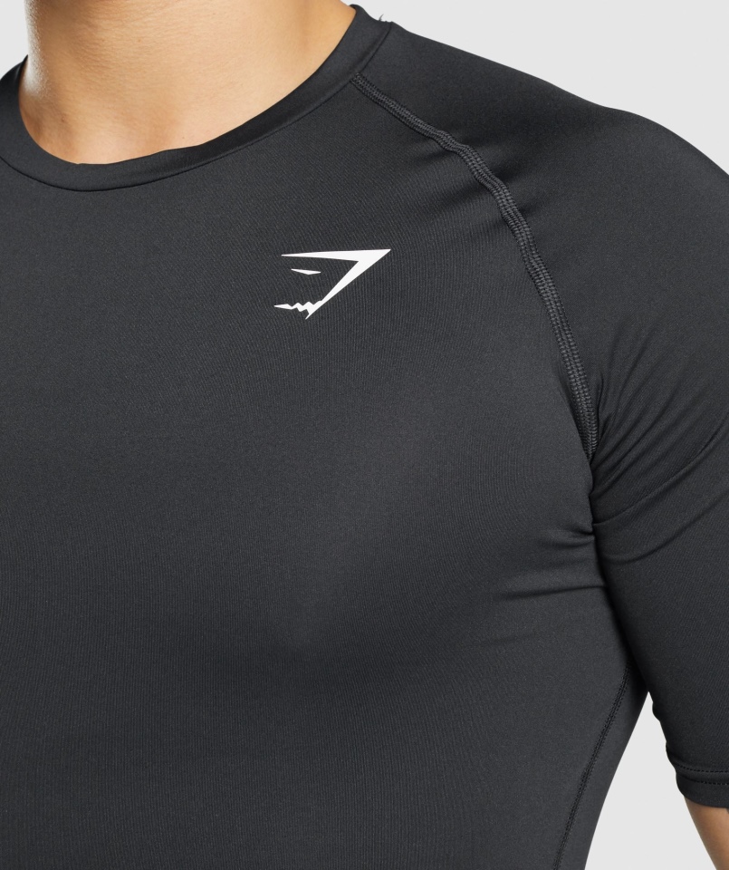 Koszulka Termoaktywna Z Elementem Gymshark Czarna