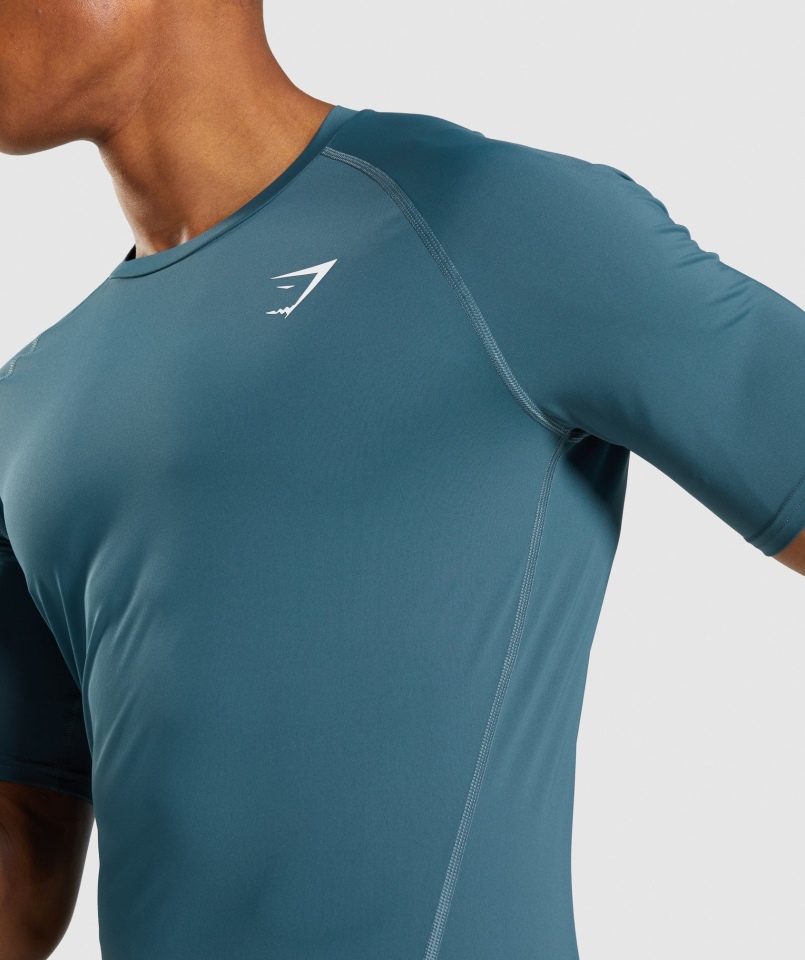 Koszulka Termoaktywna Gymshark Element Turkusowy Toskański