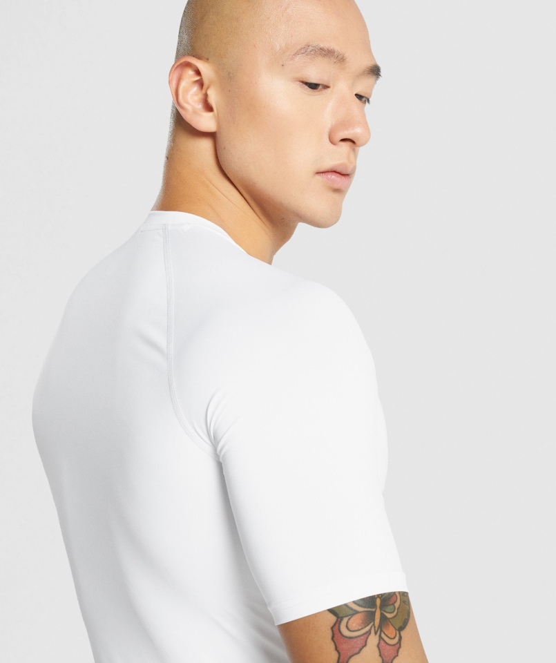 Koszulka Termoaktywna Z Elementem Gymshark Biała