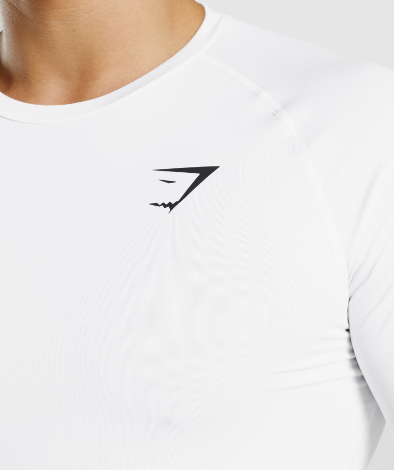 Koszulka Termoaktywna Z Elementem Gymshark Biała