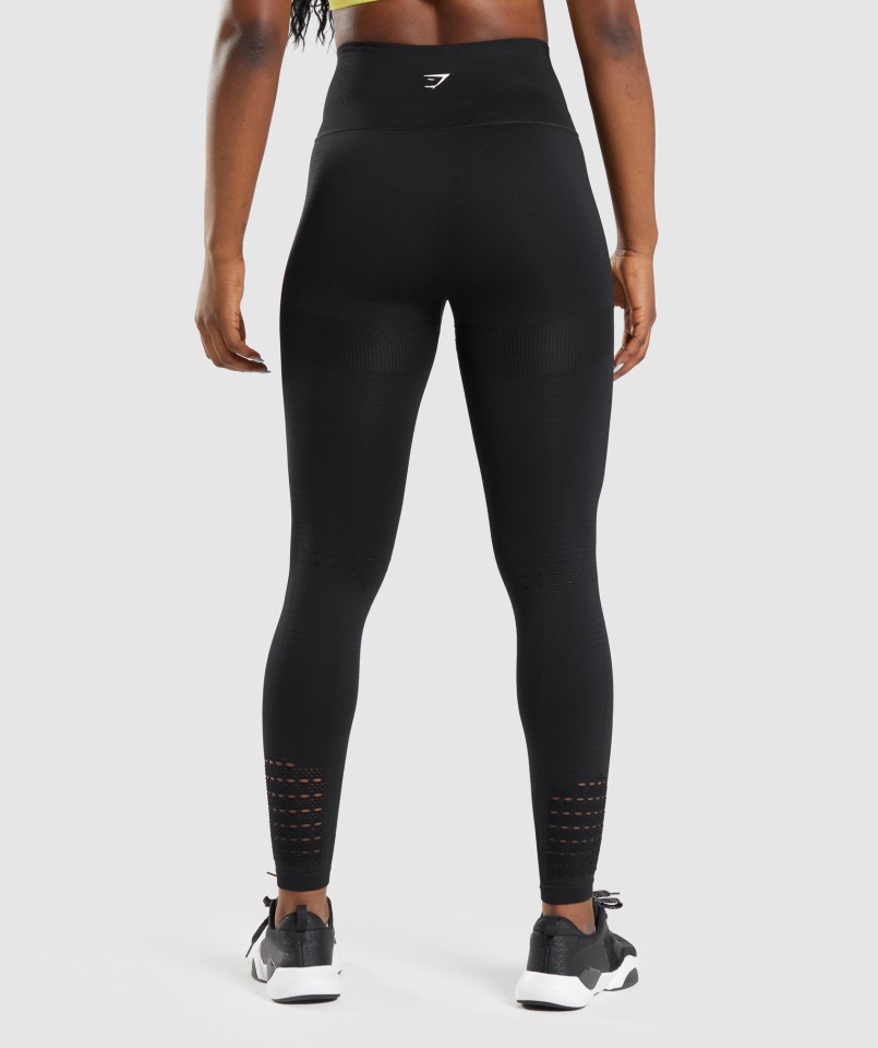 Gymshark Energy Bezszwowe Legginsy Czarne