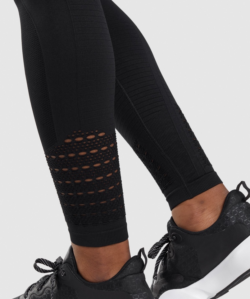 Gymshark Energy Bezszwowe Legginsy Czarne