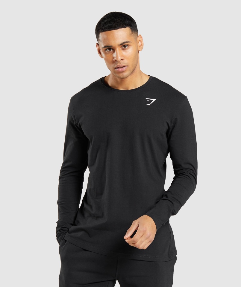 Koszulka Z Długim Rękawem Gymshark Essential Czarna