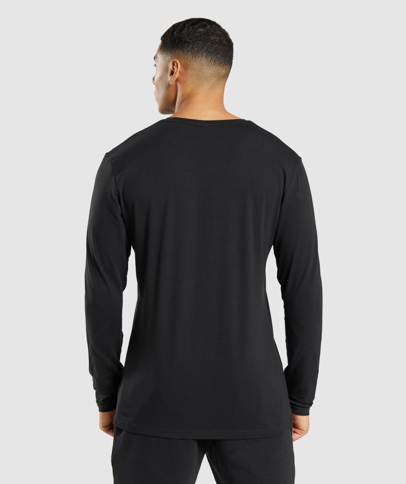 Koszulka Z Długim Rękawem Gymshark Essential Czarna