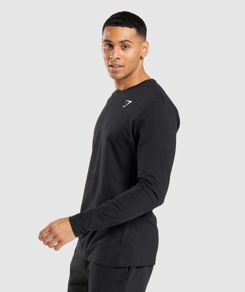 Koszulka Z Długim Rękawem Gymshark Essential Czarna