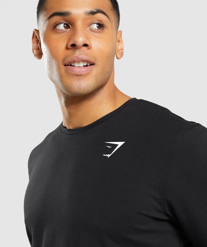 Koszulka Z Długim Rękawem Gymshark Essential Czarna