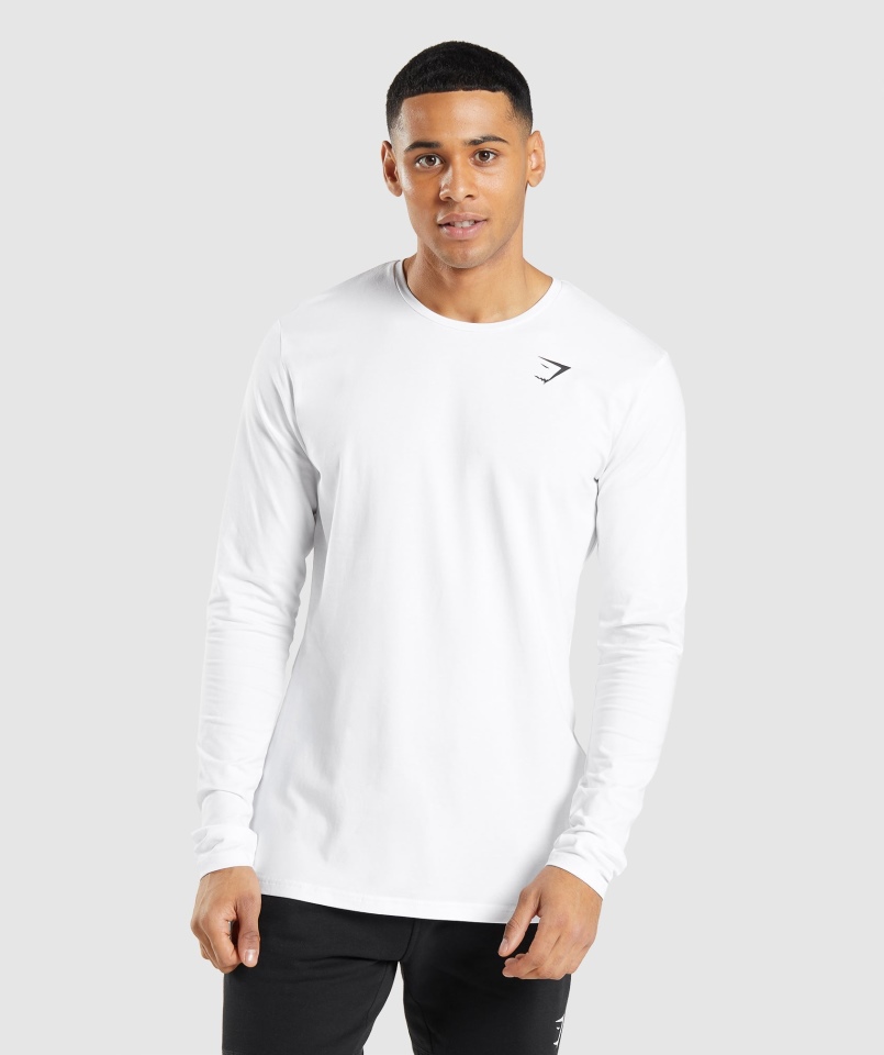 Koszulka Z Długim Rękawem Gymshark Essential Biała