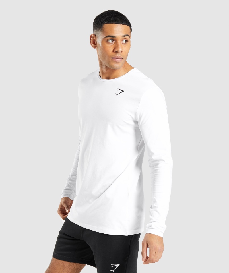 Koszulka Z Długim Rękawem Gymshark Essential Biała
