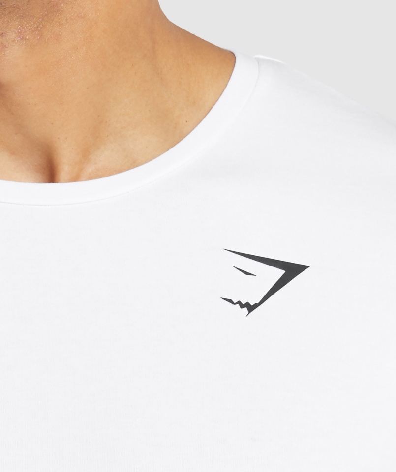 Koszulka Z Długim Rękawem Gymshark Essential Biała