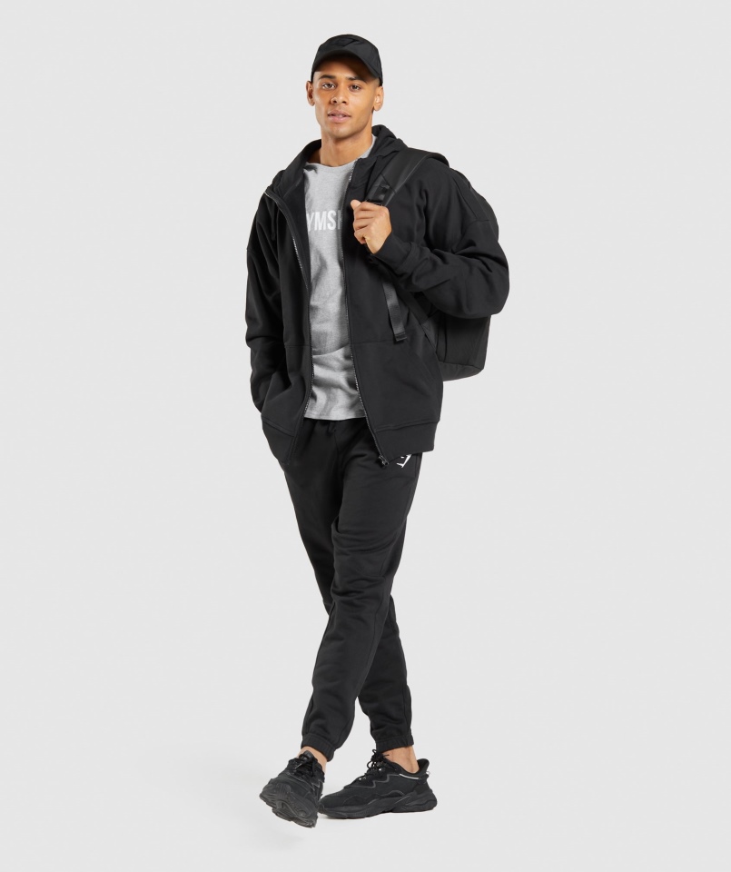 Gymshark Essential Oversize Czarny Jogger