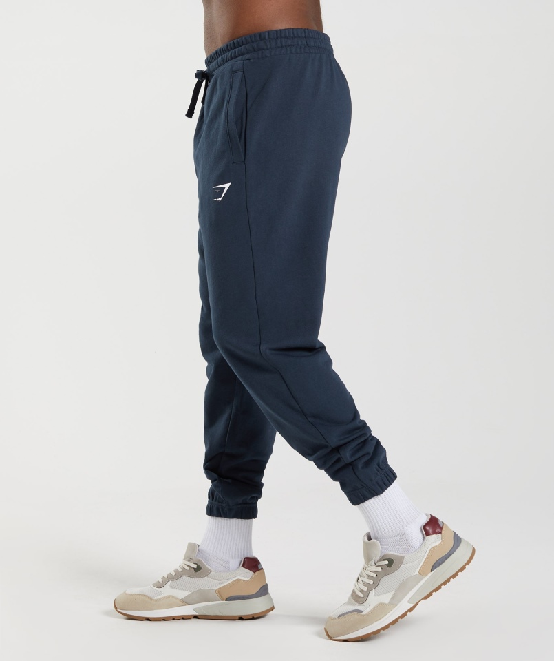 Gymshark Essential Oversize Spodnie Dresowe Granatowe