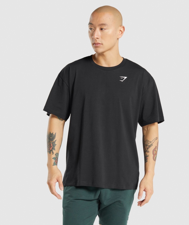 Gymshark Essential T-shirt Oversize Czarny