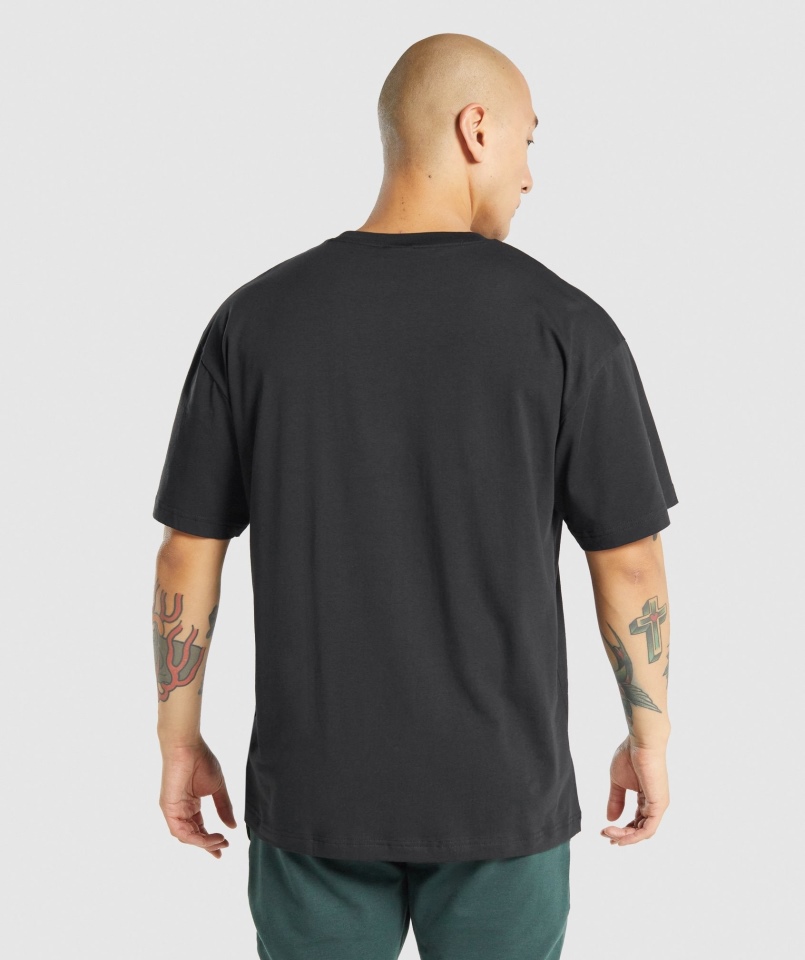 Gymshark Essential T-shirt Oversize Czarny